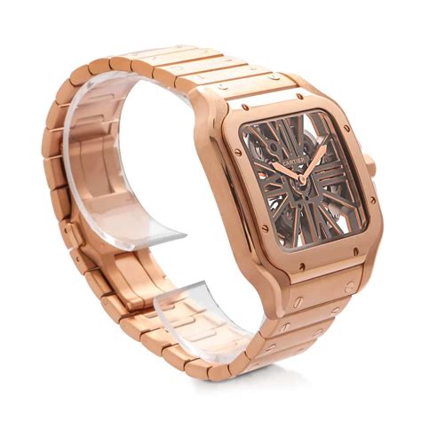 cartier rose gold watch womens|cartier rose gold skeleton.